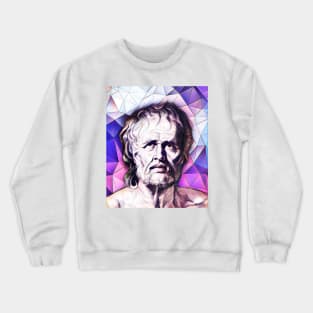 Lucius Annaeus Seneca Pink Portrait | Lucius Annaeus Seneca Artwork 8 Crewneck Sweatshirt